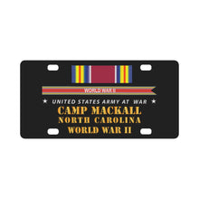 Load image into Gallery viewer, Army - Camp McKall, NC w SVC WWII w Streamer X 300 Classic License Plate
