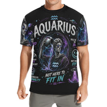 Load image into Gallery viewer, Aquarius - embrace the cosmic difference Men's All Over Print Crew Neck T-Shirt
