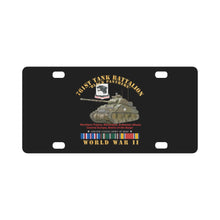 Load image into Gallery viewer, Army - 761st Tank Battalion - Black Panthers - w Tank WWII EU SVC Classic License Plate
