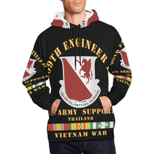 Load image into Gallery viewer, Men&#39;s All Over Print Hoodie (USA Size) (Model H13) - Army - 809th Engineer Bn - Thailand w VN SVC
