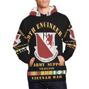 Men's All Over Print Hoodie (USA Size) (Model H13) - Army - 809th Engineer Bn - Thailand w VN SVC