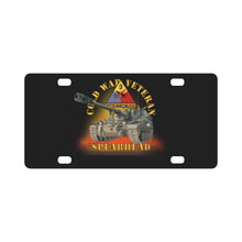 Load image into Gallery viewer, Army - Cold War Vet - 3rd Armored Division - Spearhead w M109 Howitzer - Fire X 300 Classic License Plate
