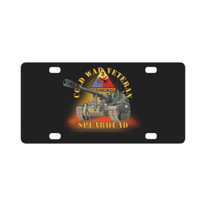 Army - Cold War Vet - 3rd Armored Division - Spearhead w M109 Howitzer - Fire X 300 Classic License Plate