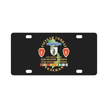 Load image into Gallery viewer, Vietnam Combat Infantry Veteran w 1st Bn 35th Inf - 25th ID SSI X 300 Classic License Plate
