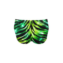 Load image into Gallery viewer, Men's Swimming Briefs (ModelL59) - Glossy tropical zebra print design
