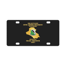 Load image into Gallery viewer, Army - 3rd Bn 69th Armor Regt - OIF w Map Classic License Plate
