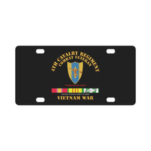 Load image into Gallery viewer, Army - 4th Cav- Vietnam War w VN SVC Classic License Plate

