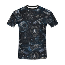 Load image into Gallery viewer, Space Force Orbital Emblem Men's All Over Print Crew Neck T-Shirt
