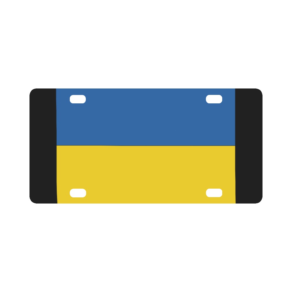 Flag of Ukraine X 300 Classic License Plate