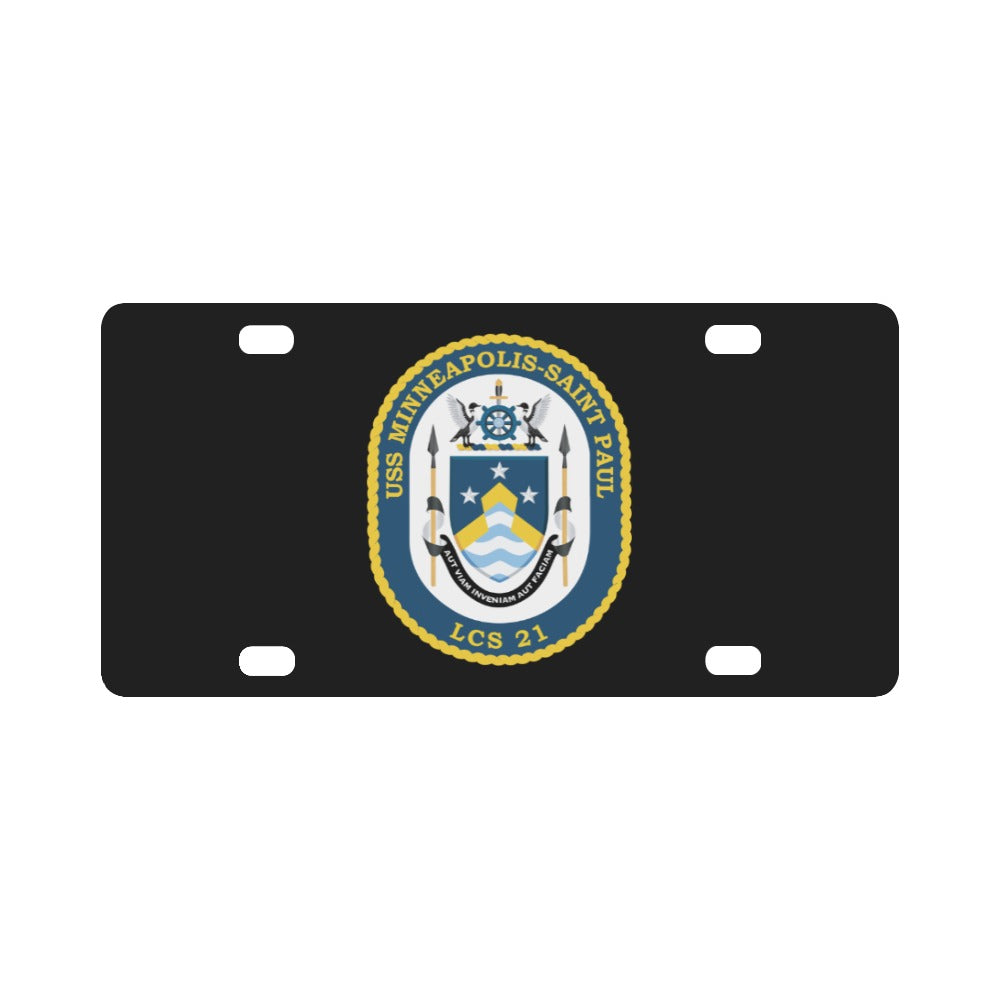 Navy - USS Minneapolis-Saint Paul (LCS-21) wo Txt X 300 Classic License Plate