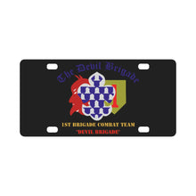 Load image into Gallery viewer, Army - 1st Bde Combat Tm - Devils Brigade - 1st Infantry Div Classic License Plate
