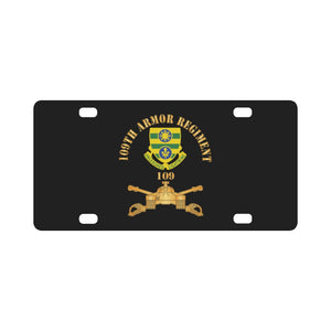 109th Armor Regiment - DUI w AR Branch X 300 Classic License Plate