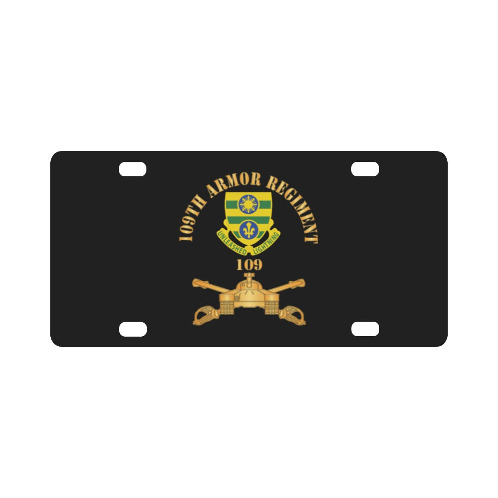 109th Armor Regiment - DUI w AR Branch X 300 Classic License Plate