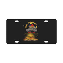 Load image into Gallery viewer, Army - Cold War Vet - 2nd Armored Division - Garlstedt, Germany - M60A1 Tank - Hell on Wheels w F Classic License Plate
