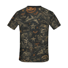 Load image into Gallery viewer, Gritty Military Halloween Camouflage Men's All Over Print Crew Neck T-Shirt
