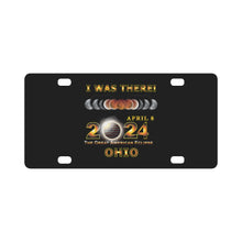 Load image into Gallery viewer, Total Eclipse - 2024 - I was There w Yellow Outline - OHIO Classic License Plate
