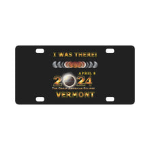 Load image into Gallery viewer, Total Eclipse - 2024 - I was There w Yellow Outline - VERMONT Classic License Plate
