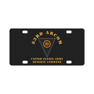 Army - 83rd ARCOM - USAR Command X 300 Classic License Plate