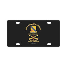 Load image into Gallery viewer, Army - 14th Cavalry Regiment w Cav Br - 2nd Squadron - Red Txt X 300 Classic License Plate
