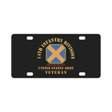 Load image into Gallery viewer, Army - SSI - 14th Infantry Division - Phantom Division - US Army Veteran X 300 Classic License Plate
