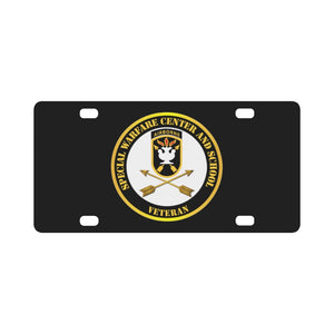 SOF - JFK Special Warfare Center - School SSI - Veteran Classic License Plate