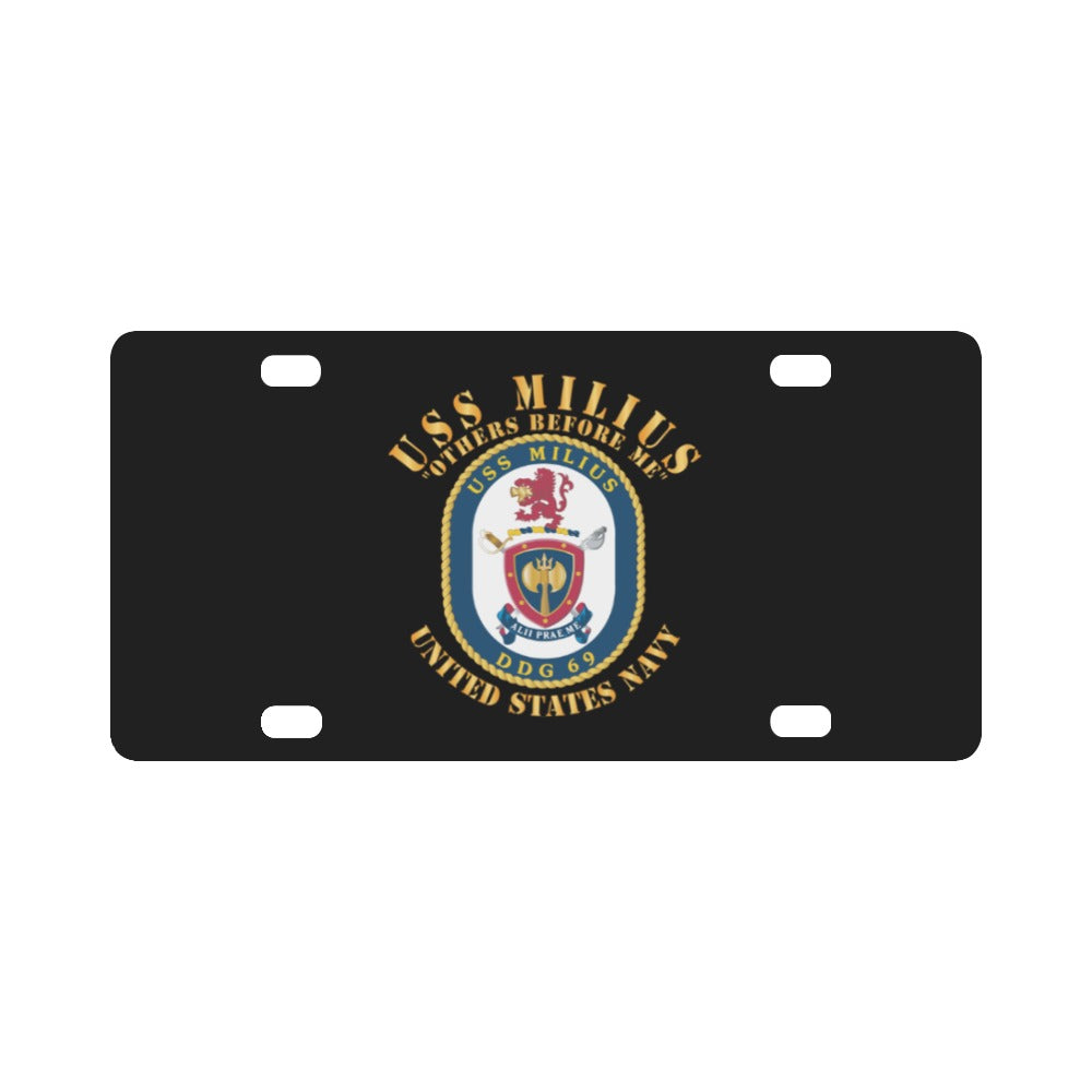 USS Milius (DDG-69) X 300 Classic License Plate