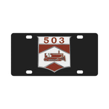 Load image into Gallery viewer, Army - 503rd Engineer Company (CSE) - DUI wo Txt X 300 Classic License Plate
