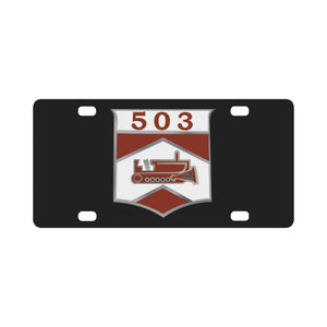 Army - 503rd Engineer Company (CSE) - DUI wo Txt X 300 Classic License Plate