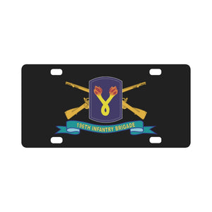 Army - 196th Infantry Brigade w Br - SSI - Ribbon X 300 Classic License Plate