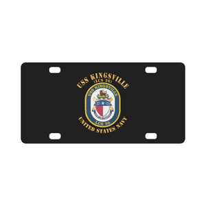 USS Kingsville (LCS- 36) w Text X 300 Classic License Plate