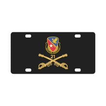 Load image into Gallery viewer, Army - 21st Cavalry Brigade - DUI w Cav Branch wo Txt X 300 Classic License Plate
