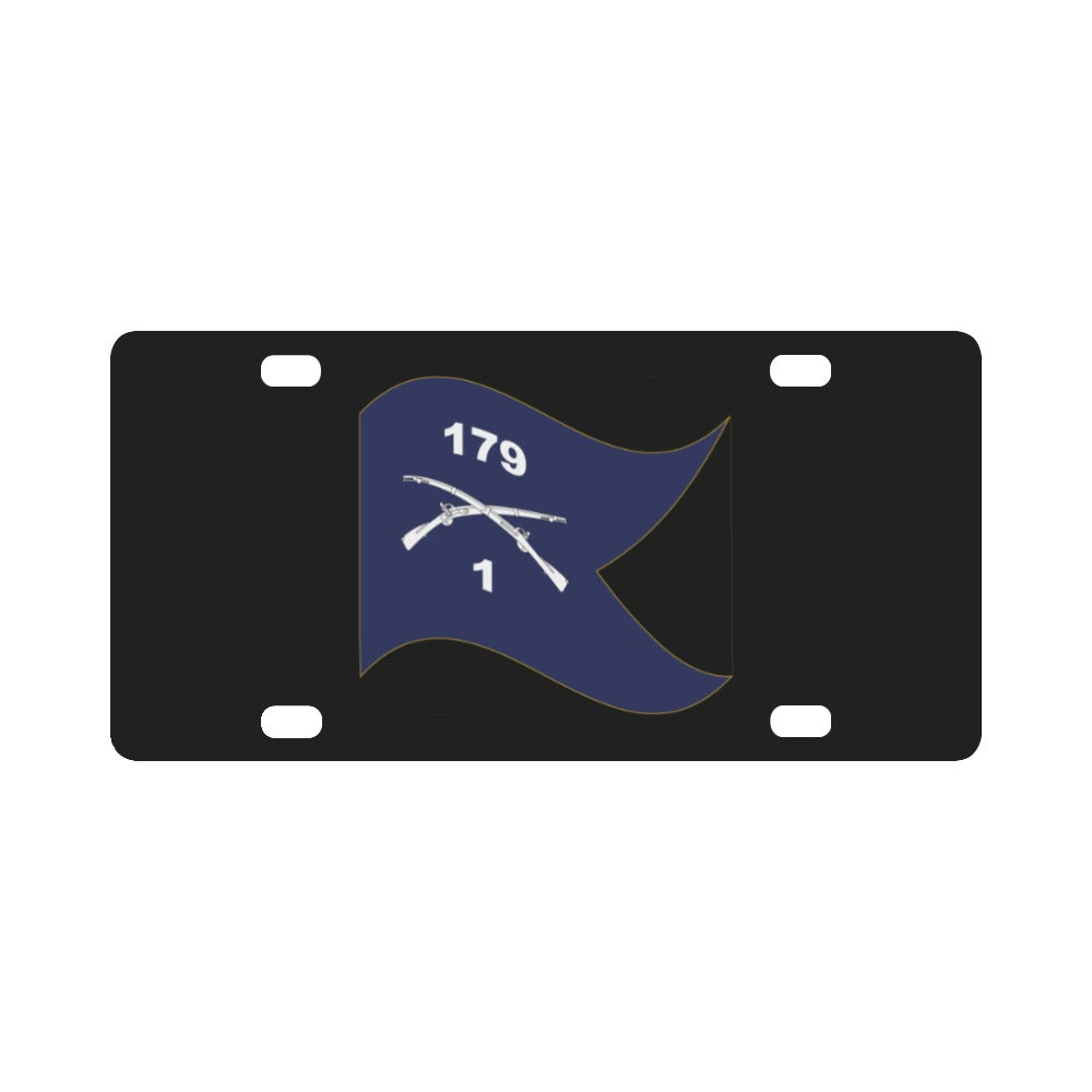 1st Battalion, 179th Infantry Regiment - Guidon - Waving X 300 Classic License Plate