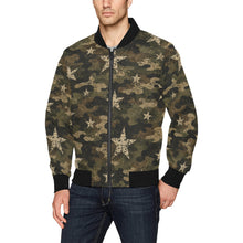 Load image into Gallery viewer, Bomber Jacket - Distressed Camo Stars Pattern
