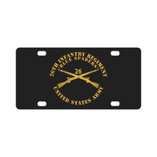 Load image into Gallery viewer, Army - 26th Infantry Regiment - Blue Spaders w Infantry Br X 300 Classic License Plate
