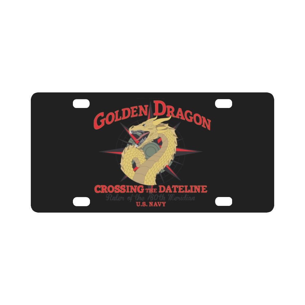 Navy - Domain of the Golden Dragon wo Txt X 300 Classic License Plate