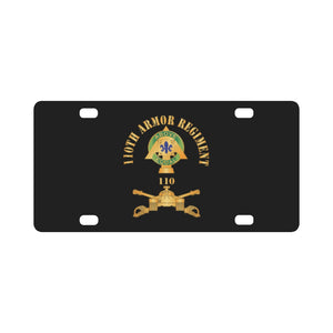 110th Armor Regiment - DUI w AR Branch X 300 Classic License Plate