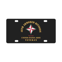 Load image into Gallery viewer, Army - SSI - 48th Armored Division - Hurricane - US Army Veteran X 300 Classic License Plate
