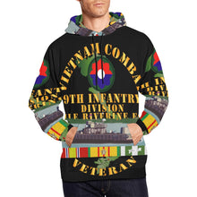 Load image into Gallery viewer, Men&#39;s All Over Print Hoodie (USA Size) (Model H13) - Vietnam Combat Vet w 9th Inf Div - Mobile Riverine Force w VN SVC
