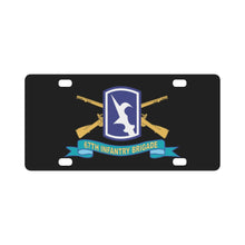 Load image into Gallery viewer, Army - 67th Infantry Brigade w Br - SSI - Ribbon X 300 Classic License Plate
