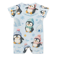 Load image into Gallery viewer, DTG 190gsm Cotton Baby Romper(All-Over Printing) - Penguin Winter Wonderland
