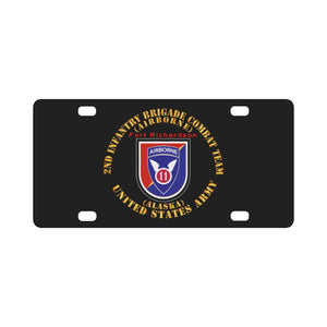 Army - 2nd Infantry Brigade Combat Team - Flash - Fr Richardson, AK X 300 Classic License Plate