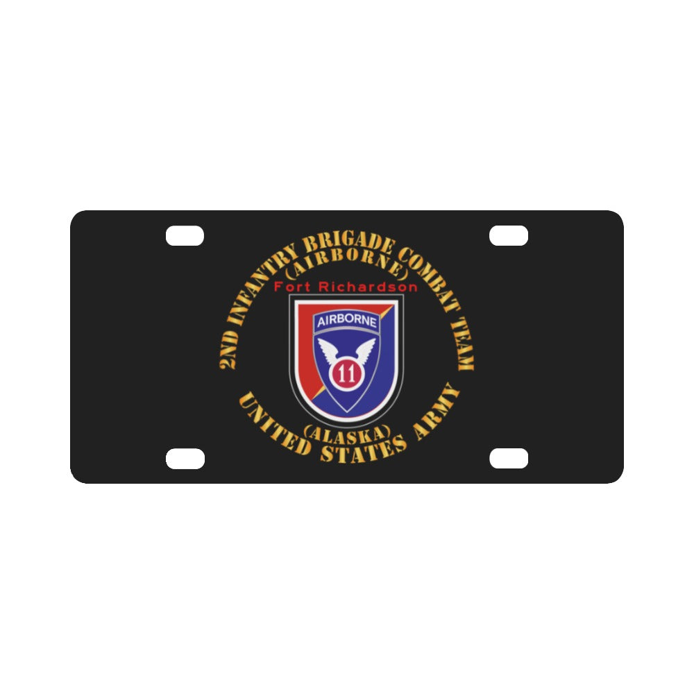 Army - 2nd Infantry Brigade Combat Team - Flash - Fr Richardson, AK X 300 Classic License Plate