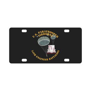 Army - US Paratrooper - 54th Engineer Battalion X 300 Classic License Plate