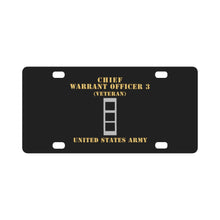 Load image into Gallery viewer, Army - Chief Warrant Officer 3 - CW03 - Veteran - Flat - X 300 Classic License Plate
