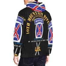 Load image into Gallery viewer, Men&#39;s All Over Print Hoodie (USA Size) (Model H13) - 10th Mountain DIvision w SKI Branch
