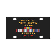 Load image into Gallery viewer, Operation New Dawn Service Ribbon Bar w GWT - Iraq (2010 - 2011) X 300 Classic License Plate
