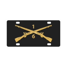 Load image into Gallery viewer, Army - 6th Battalion, 1st Infantry Regiment Branch - wo Txt X 300 Classic License Plate
