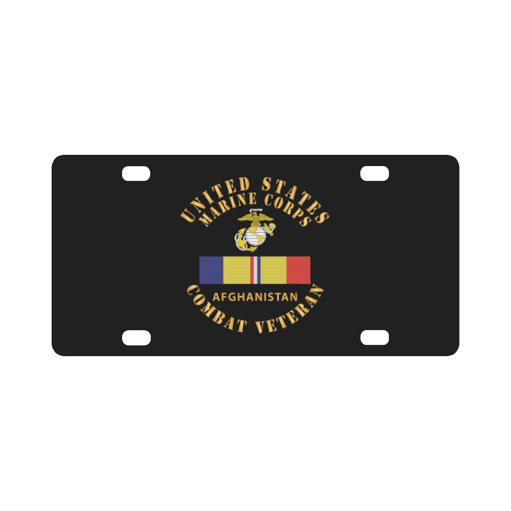 USMC - CAR - Combat Veteran - Afghanistan X 300 Classic License Plate
