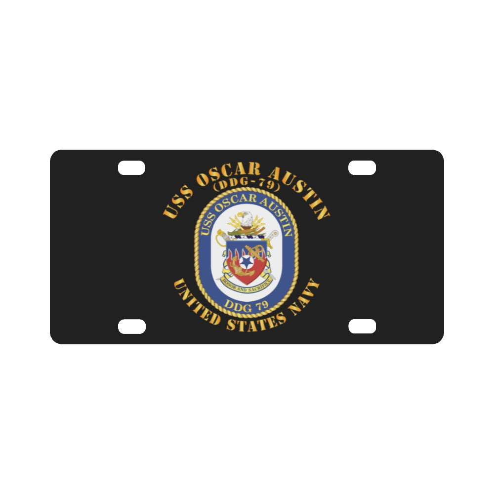 Navy - USS Oscar Austin (DDG 79) Classic License Plate