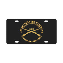 Load image into Gallery viewer, Army - 423rd Infantry Regiment - US Army w Branch X 300 Classic License Plate
